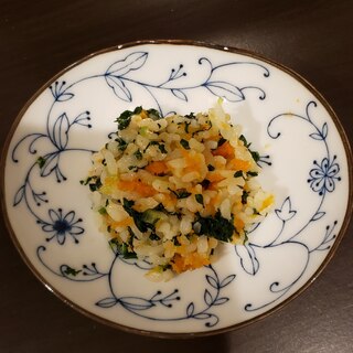 にんじんと小松菜の軟飯